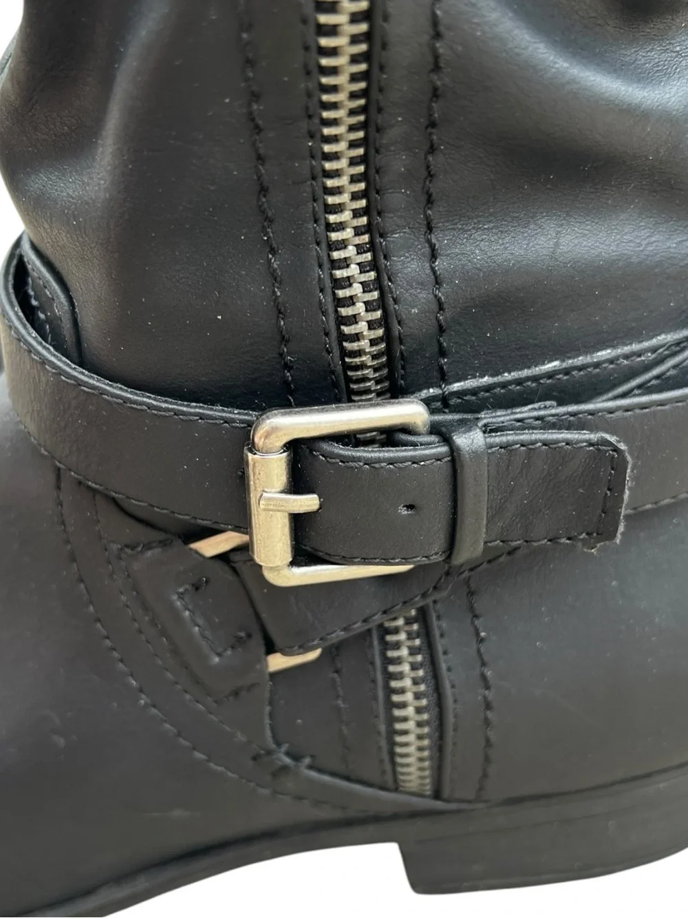 White Mountain Black Kneei Buckle Riding Boots EUC 9.5